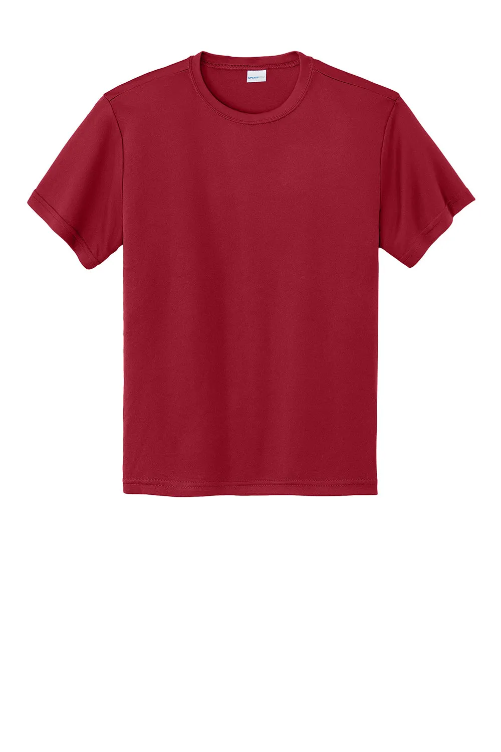 Sport-Tek Jugend Competitor Feuchtigkeitstransportierendes Kurzarm-Crewneck T-Shirt - Tiefrot