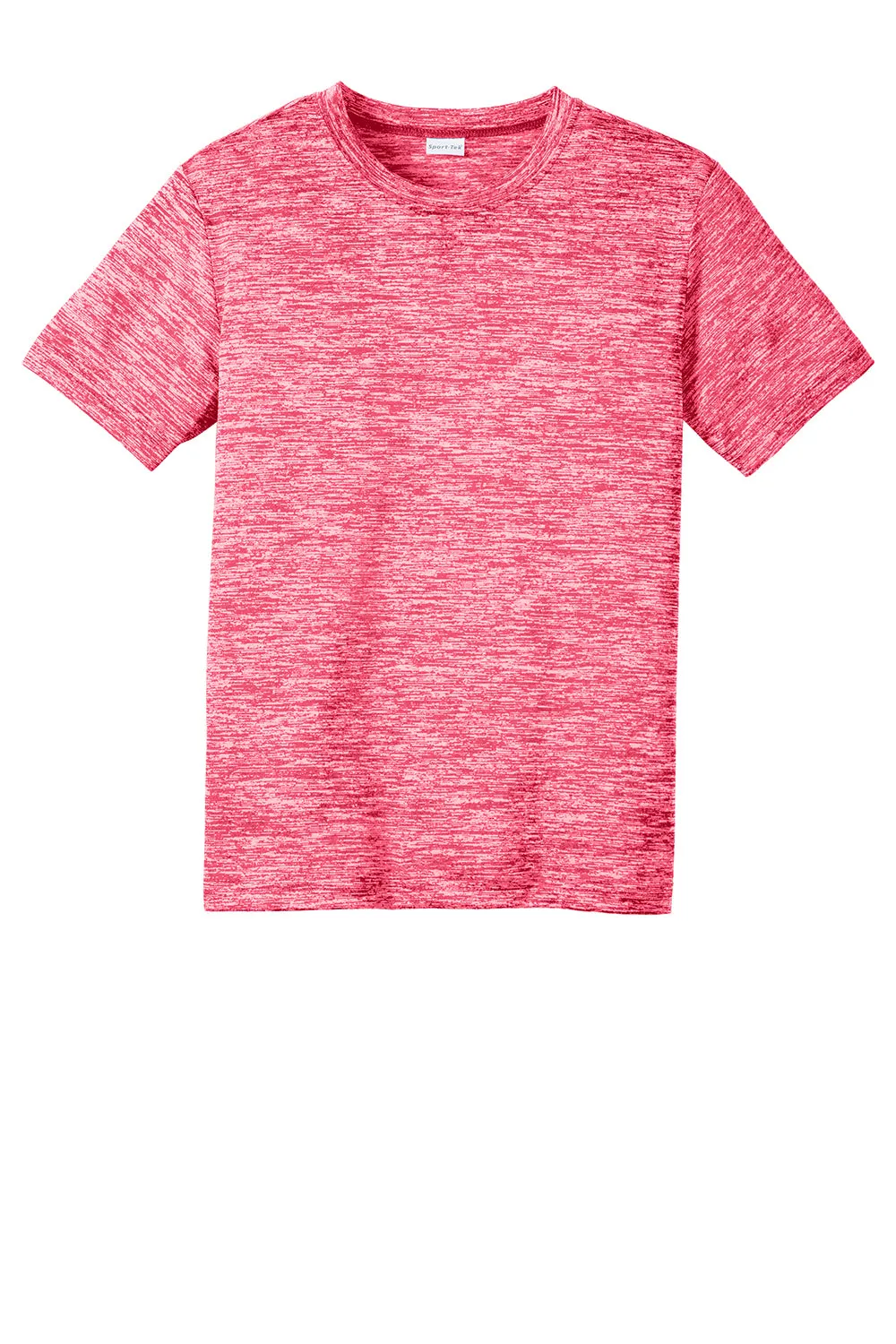 Sport-Tek Jugendliche Elektrisch Heather Feuchtigkeitstransportierendes Kurzarm-Crewneck T-Shirt - Power Pink Elektrisch - Ausverkauf
