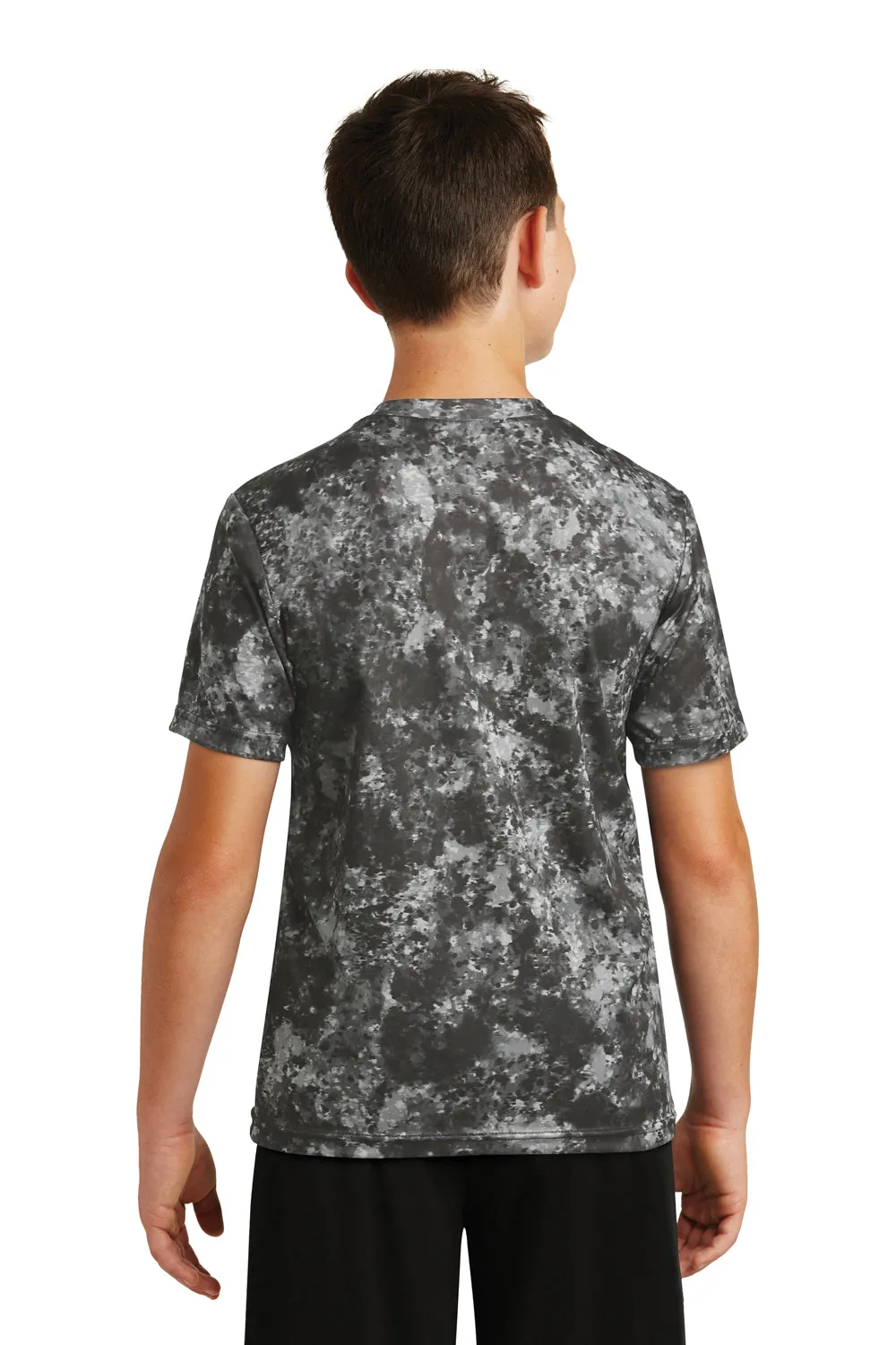 Sport-Tek Youth Mineral Freeze Feuchtigkeitstransportierendes Kurzarm-Crewneck-T-Shirt - Schwarz - Ausverkauf