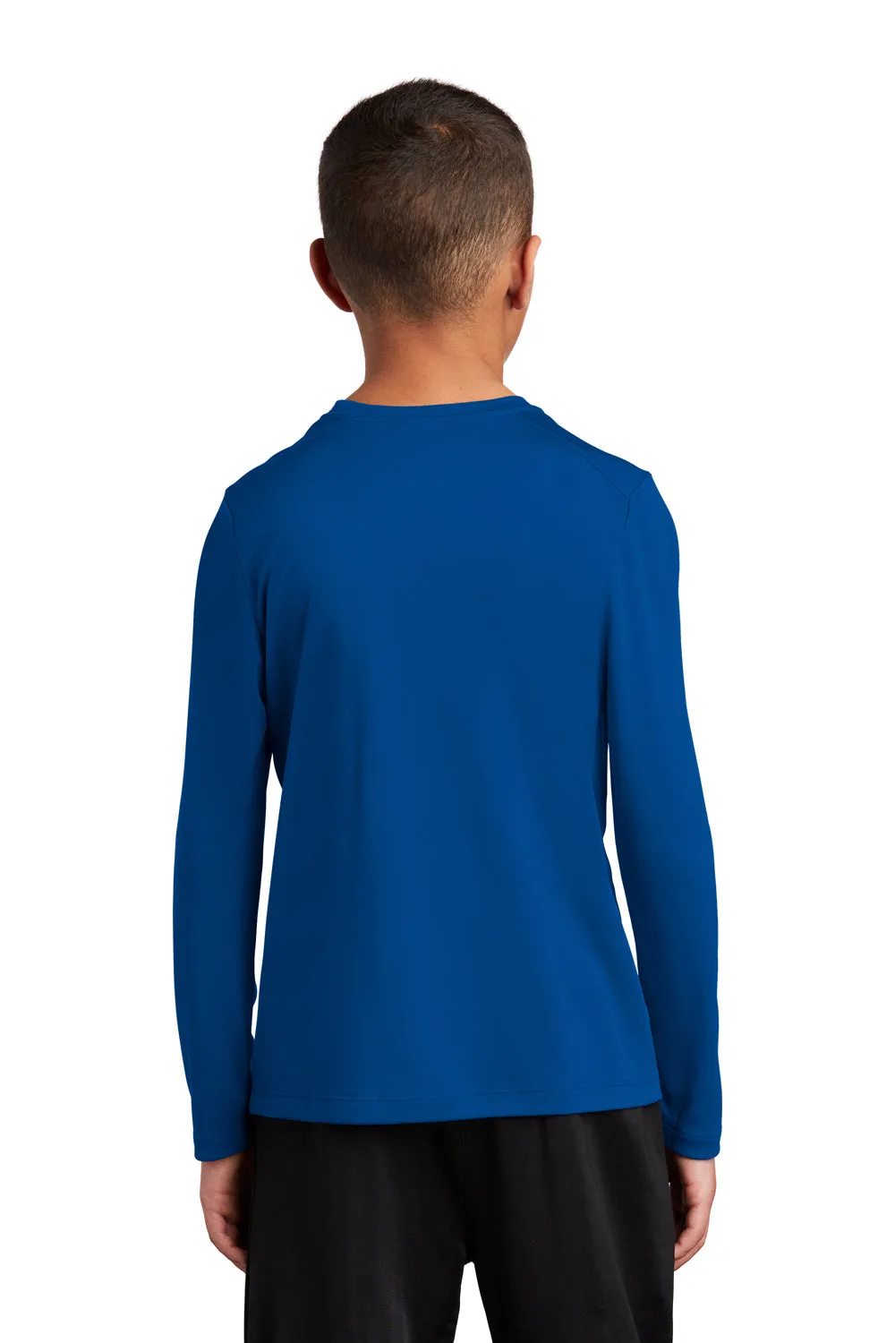 Sport-Tek Jugend Feuchtigkeitstransportierendes Langarm-Crewneck T-Shirt - Echtes Königsblau