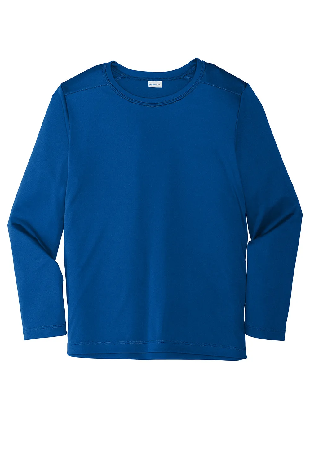 Sport-Tek Jugend Feuchtigkeitstransportierendes Langarm-Crewneck T-Shirt - Echtes Königsblau