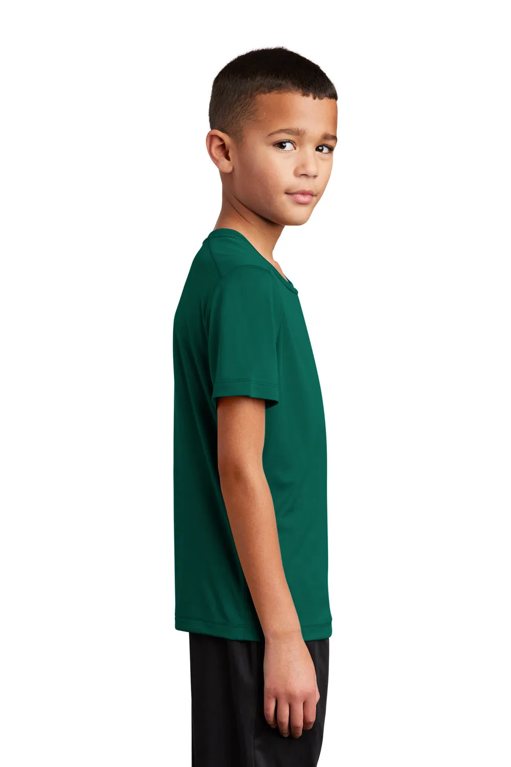 Sport-Tek Jugend Feuchtigkeitstransportierendes Kurzarm-Crewneck-T-Shirt - Marinegrün - Ausverkauf