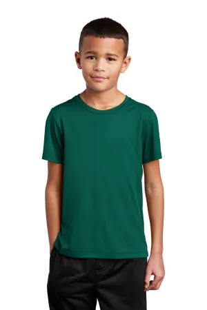 Sport-Tek Jugend Feuchtigkeitstransportierendes Kurzarm-Crewneck-T-Shirt - Marinegrün - Ausverkauf