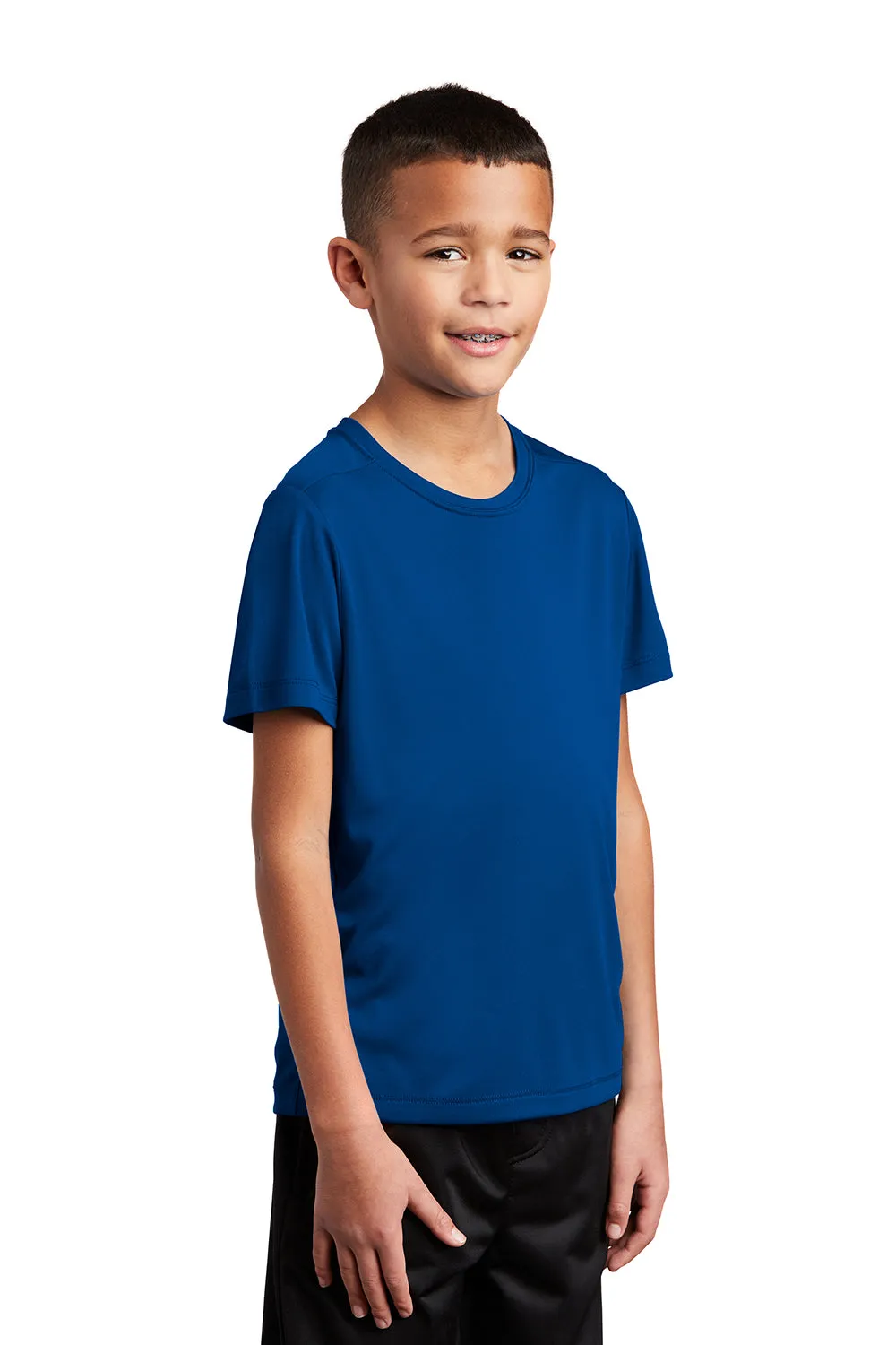 Sport-Tek Jugend Feuchtigkeitstransportierendes Kurzarm-Crewneck T-Shirt - Echtes Königsblau