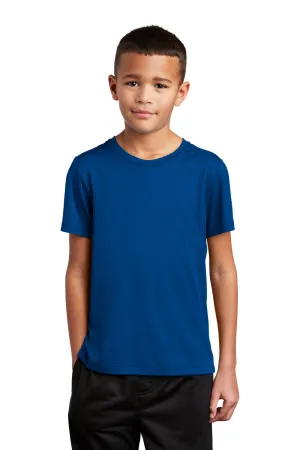 Sport-Tek Jugend Feuchtigkeitstransportierendes Kurzarm-Crewneck T-Shirt - Echtes Königsblau