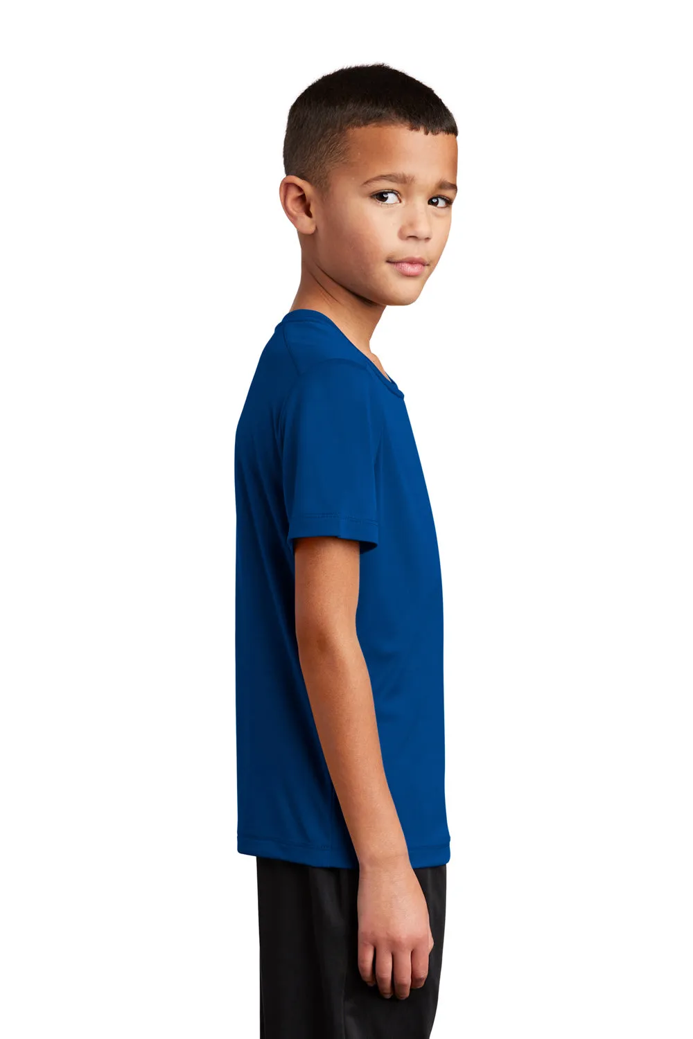 Sport-Tek Jugend Feuchtigkeitstransportierendes Kurzarm-Crewneck T-Shirt - Echtes Königsblau