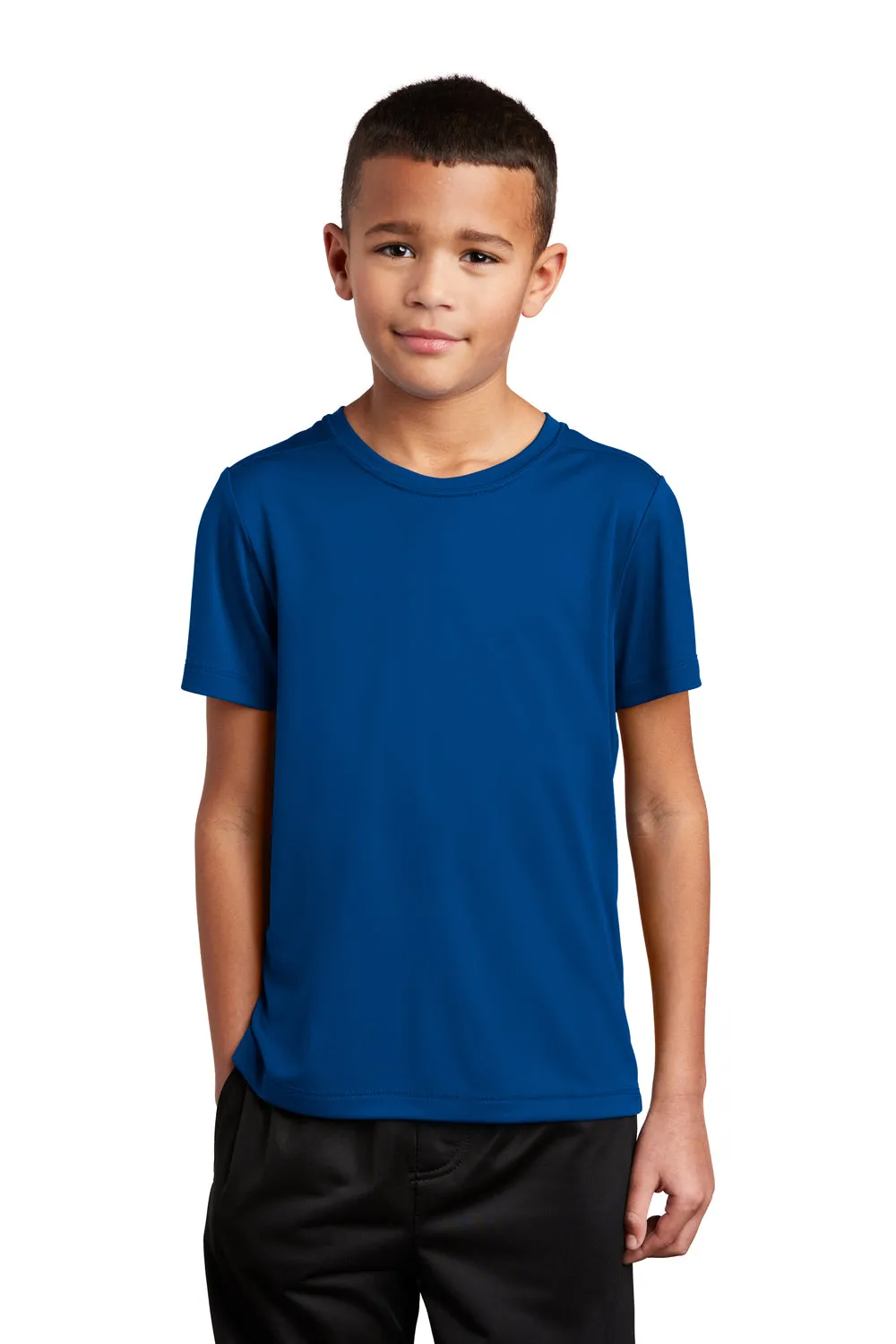 Sport-Tek Jugend Feuchtigkeitstransportierendes Kurzarm-Crewneck T-Shirt - Echtes Königsblau