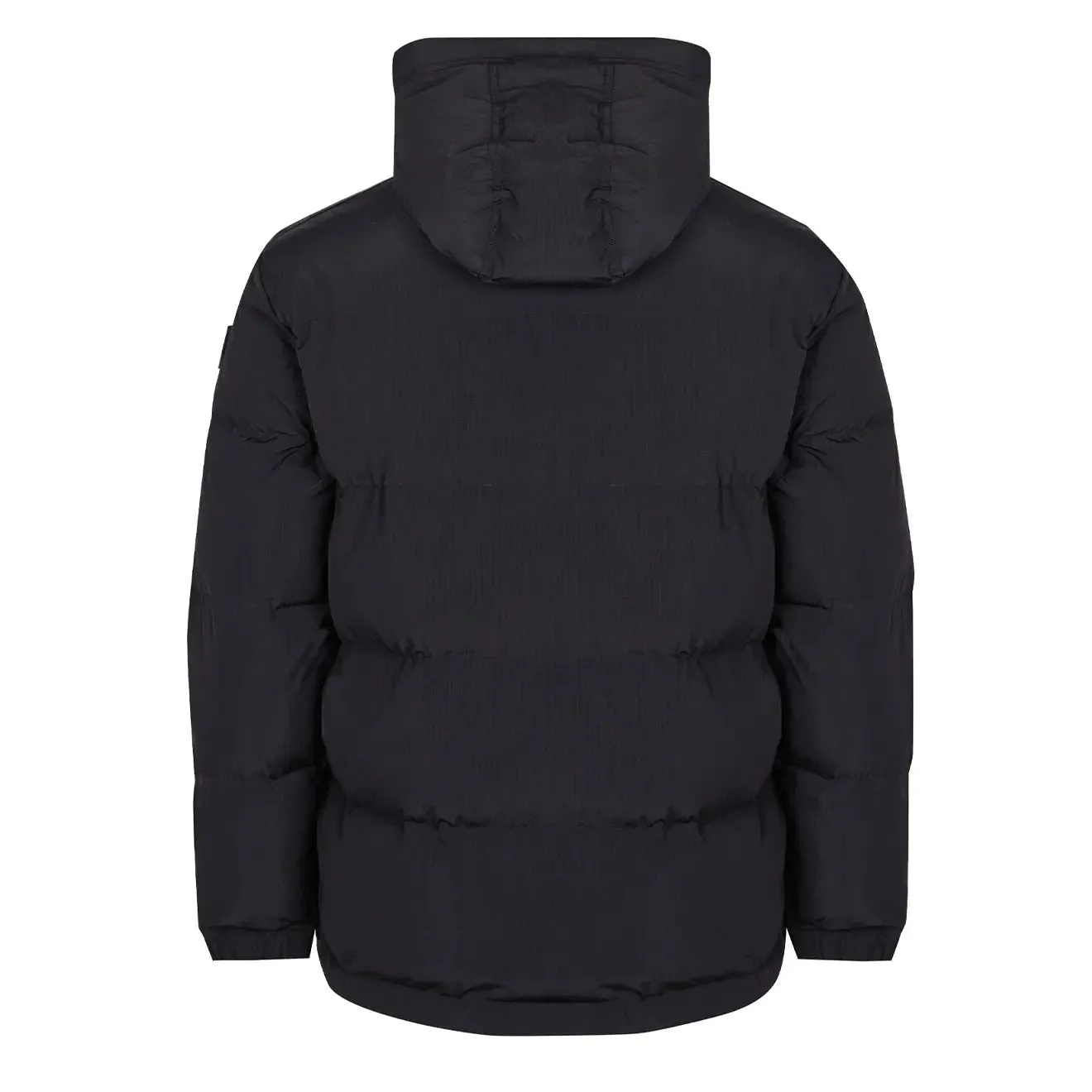 ST95 Kapuzen-Pufferjacke Schwarz