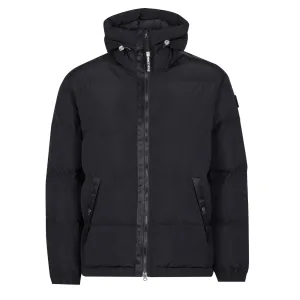 ST95 Kapuzen-Pufferjacke Schwarz