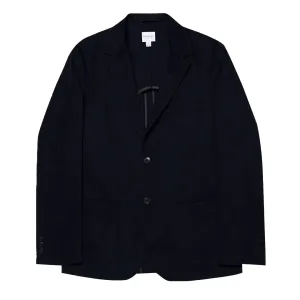 Sunspel Bürsteter Baumwoll-Blazer Marineblau