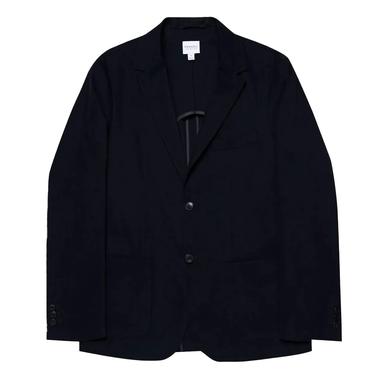 Sunspel Bürsteter Baumwoll-Blazer Marineblau