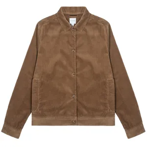 Sunspel Damen Cord Boxjacke Dunkel Kamel