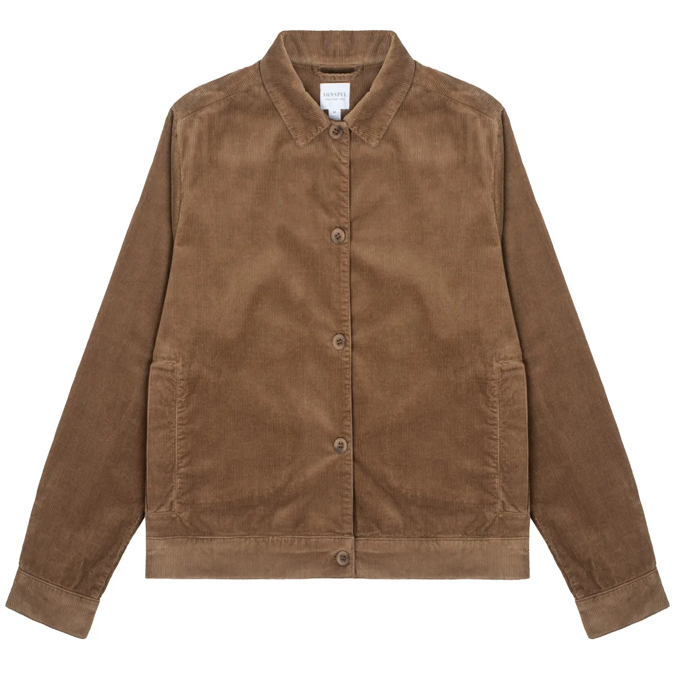 Sunspel Damen Cord Boxjacke Dunkel Kamel