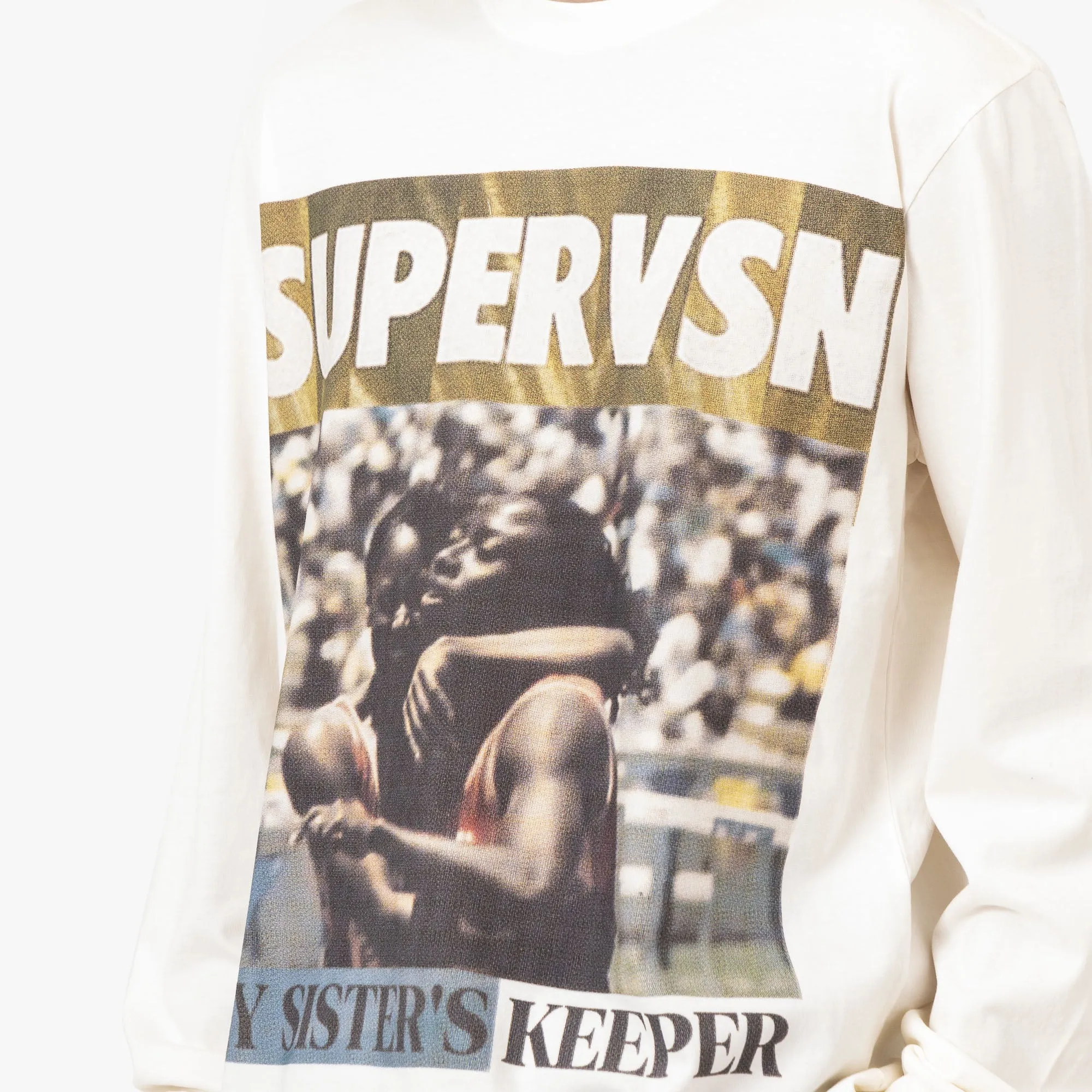 Supervsn Sisters Keeper Langarm T-Shirt / Knochenfarbe