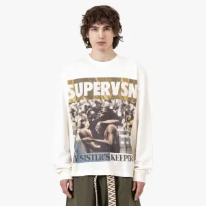 Supervsn Sisters Keeper Langarm T-Shirt / Knochenfarbe