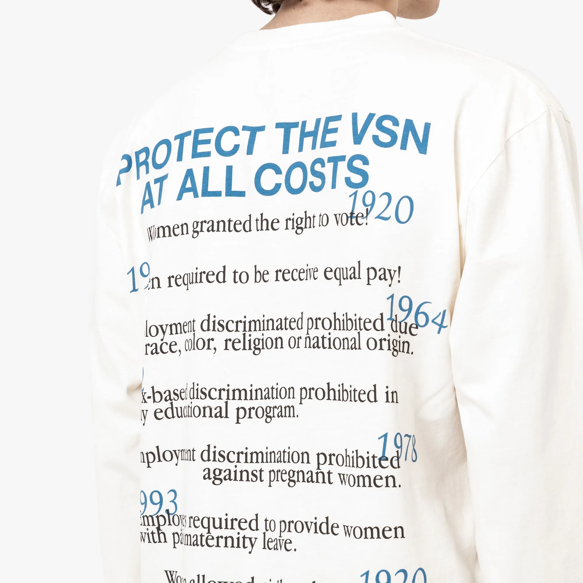 Supervsn Sisters Keeper Langarm T-Shirt / Knochenfarbe