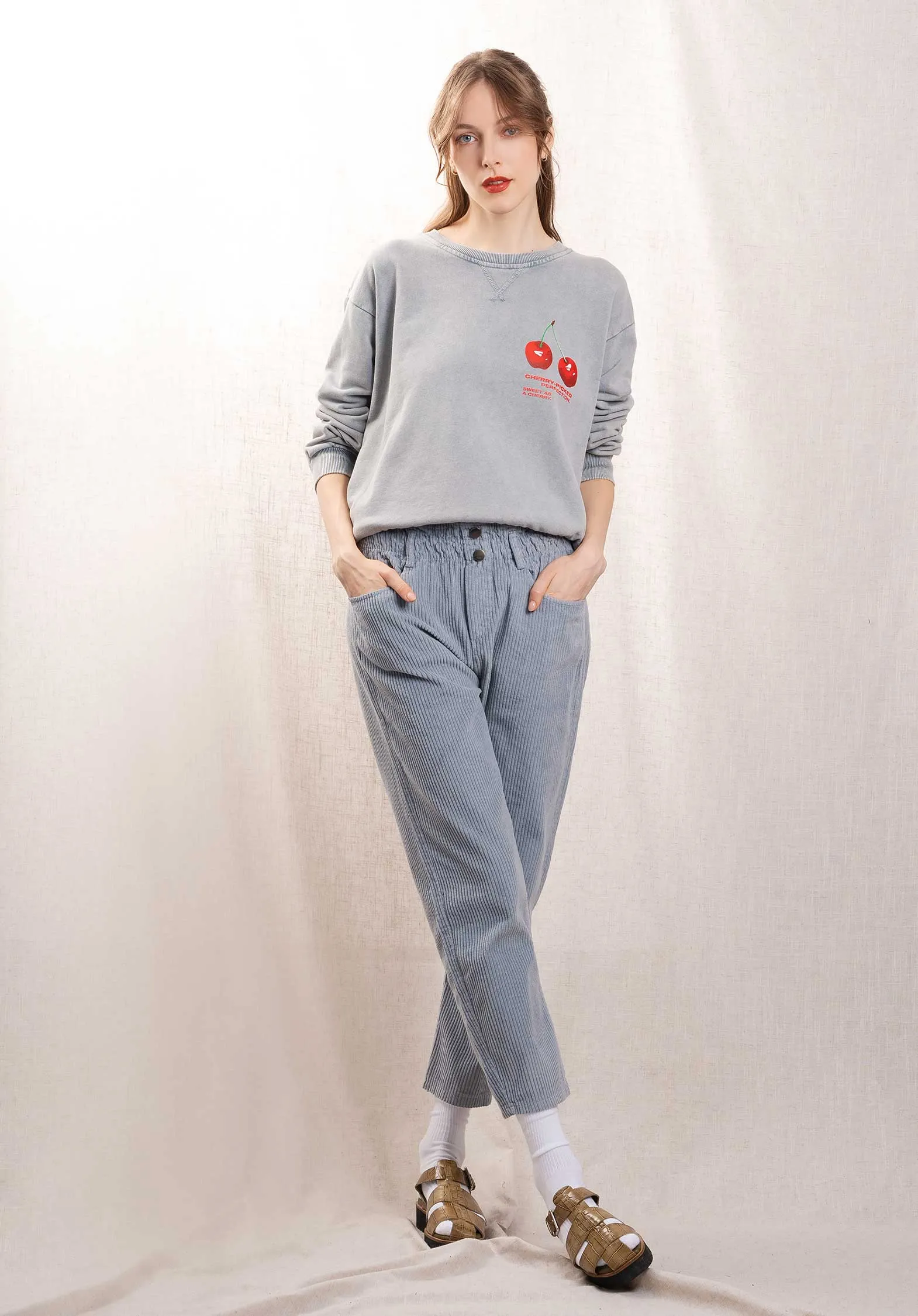 Sweatshirt 6179 Schweiß-Cheey-Grau
