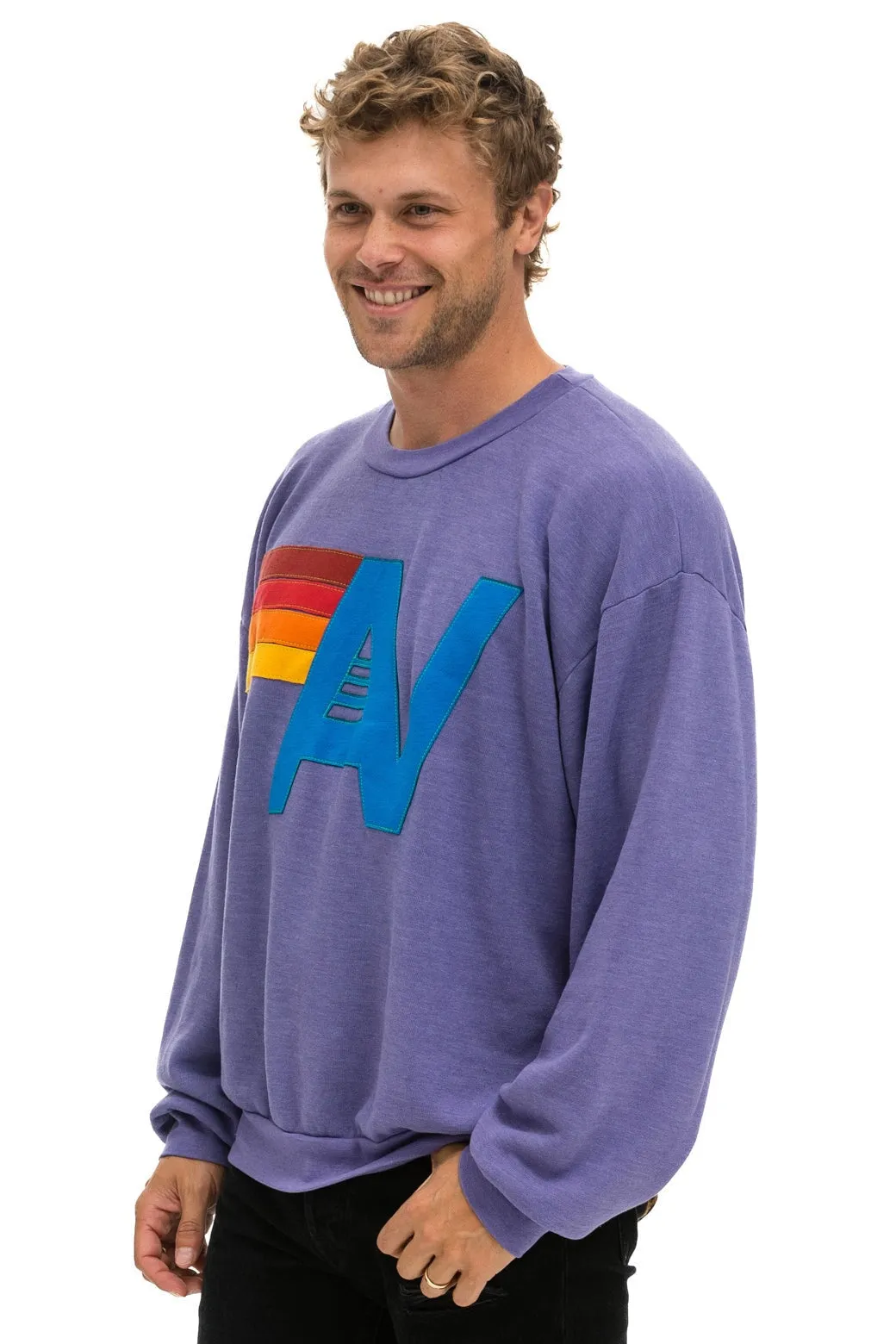 Sweatshirt Logo Stickerei Swrxstlo Lavendel Kleidung_Aviator-Nation