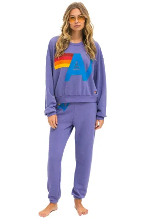 Sweatshirt Logo Stickerei Swrxstlo Lavendel Kleidung_Aviator-Nation