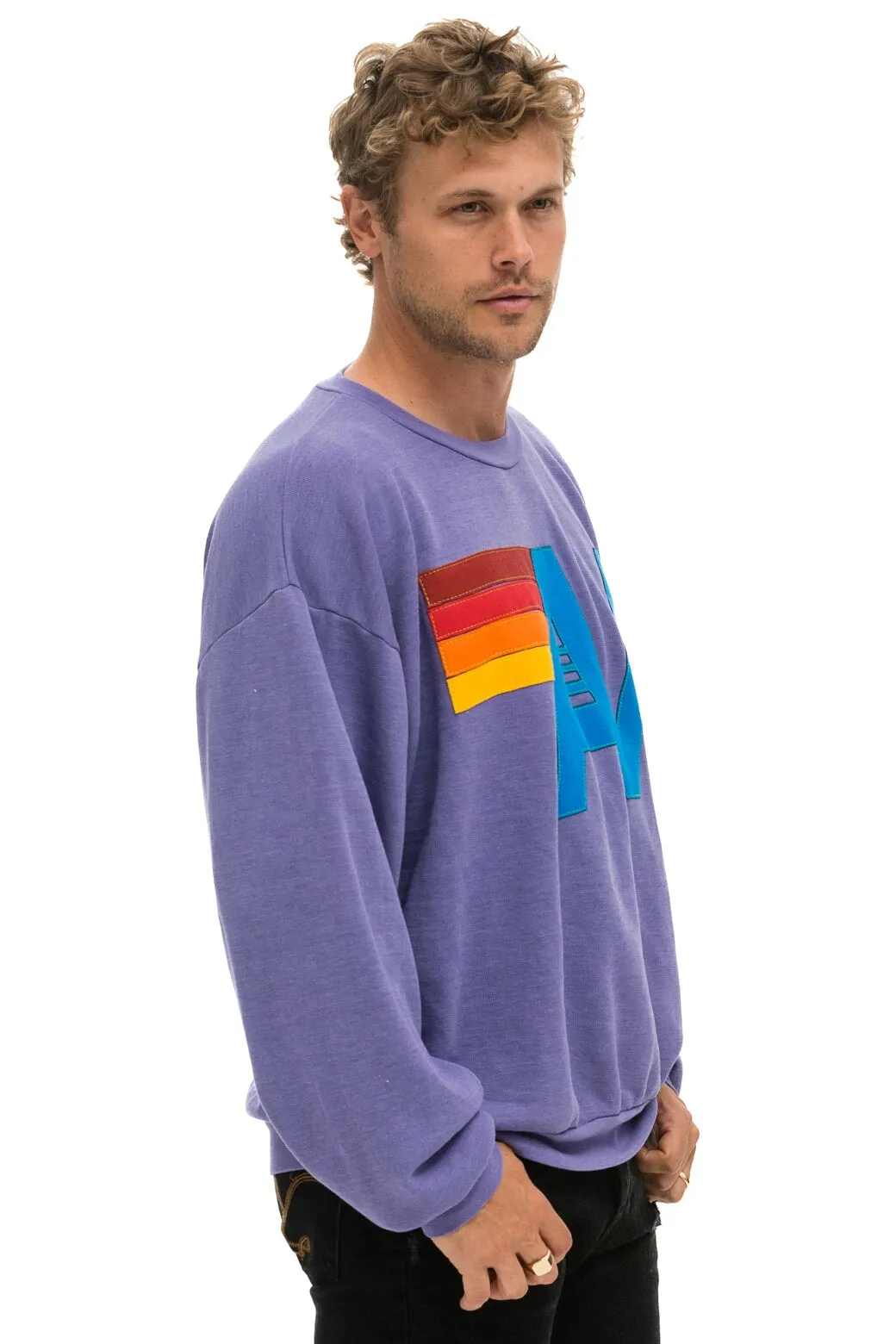 Sweatshirt Logo Stickerei Swrxstlo Lavendel Kleidung_Aviator-Nation