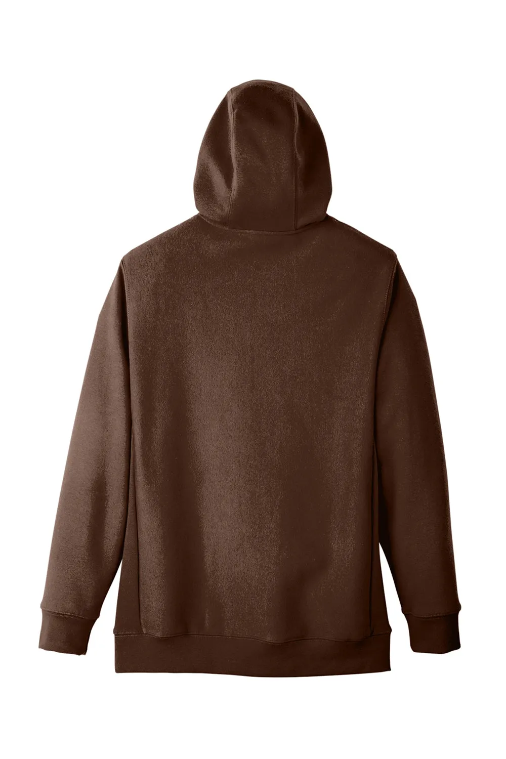 Team 365 Herren Zone HydroSport Fleece wasserabweisender Kapuzenpullover mit Reißverschluss und Taschen - Dunkelbraun