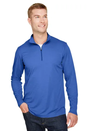 Team 365 Herren Zone Sonic Performance Feuchtigkeitstransportierendes 1/4-Zip Sweatshirt - Heather Royalblau