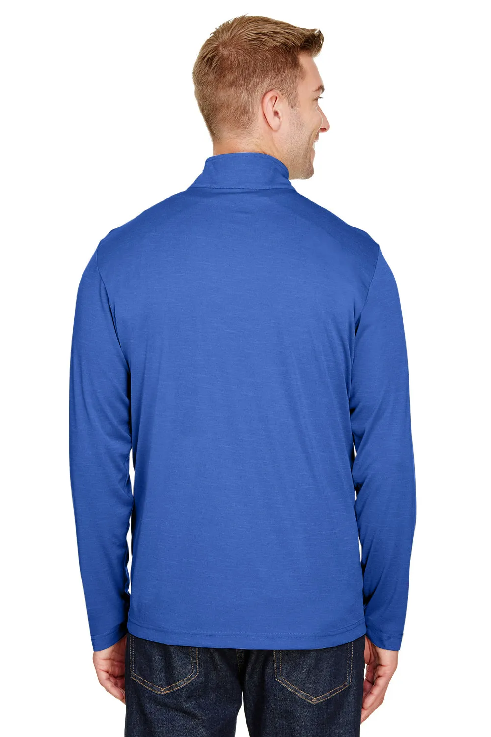 Team 365 Herren Zone Sonic Performance Feuchtigkeitstransportierendes 1/4-Zip Sweatshirt - Heather Royalblau