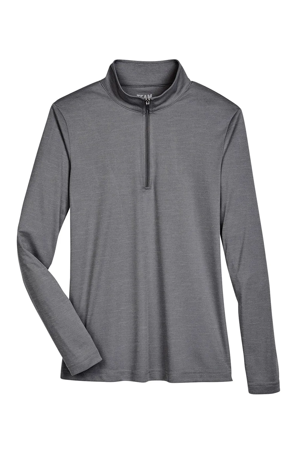 Team 365 Damen Zone Sonic Performance Feuchtigkeitstransportierendes 1/4-Zip Sweatshirt - Heather Dunkelgrau