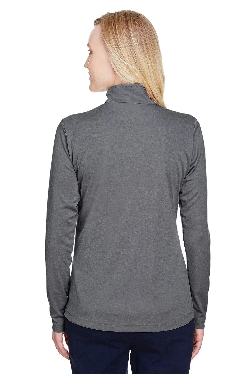 Team 365 Damen Zone Sonic Performance Feuchtigkeitstransportierendes 1/4-Zip Sweatshirt - Heather Dunkelgrau
