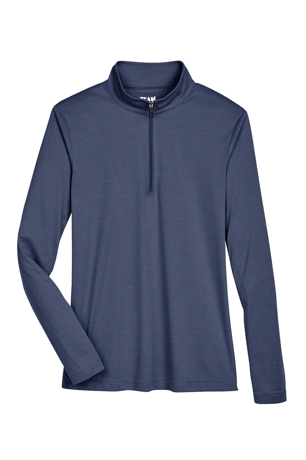 Team 365 Damen Zone Sonic Performance Feuchtigkeitstransportierendes 1/4-Zip Sweatshirt - Heather Dunkelmarineblau