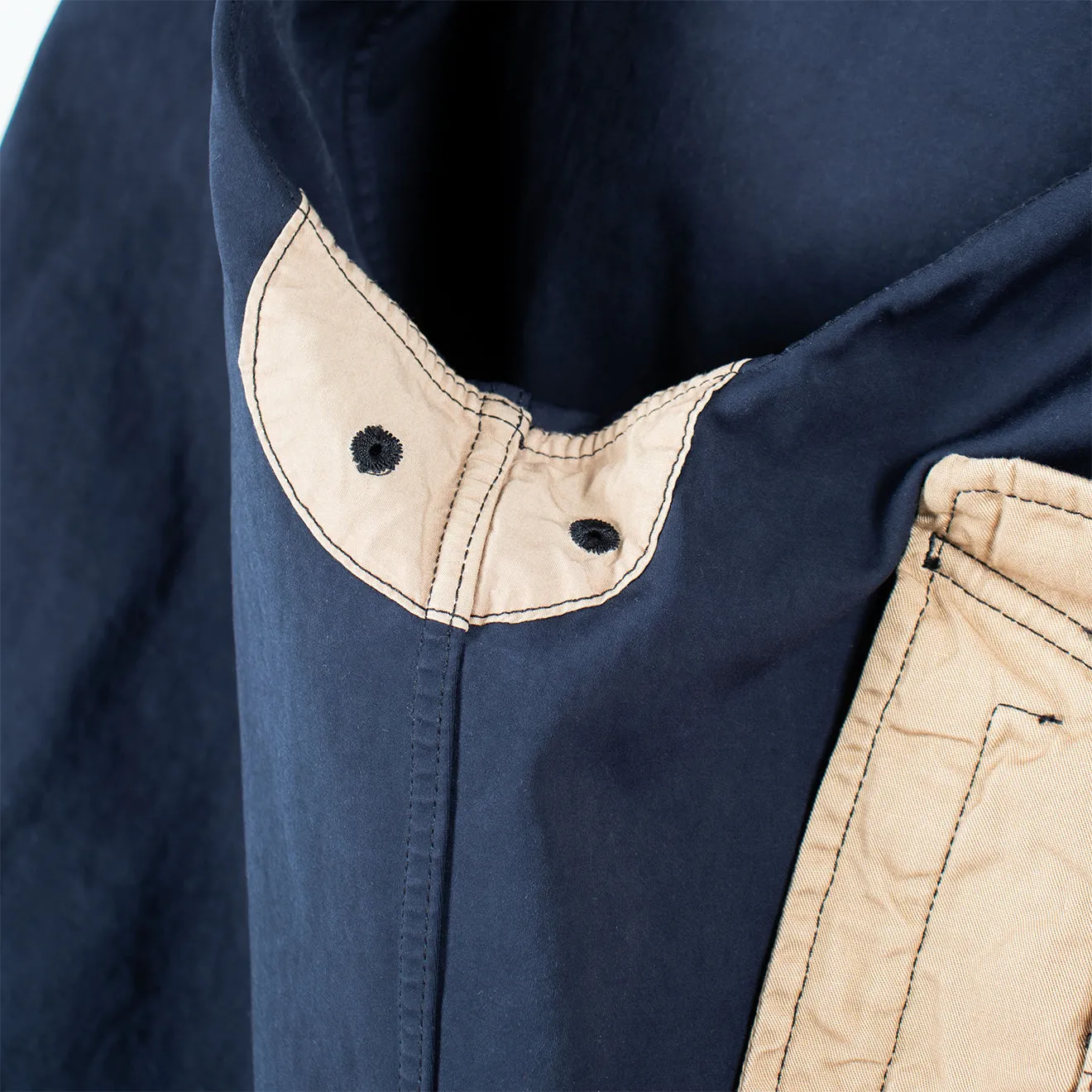Ten C Kapuzenjacke mit 2 Taschen Tempest Marineblau