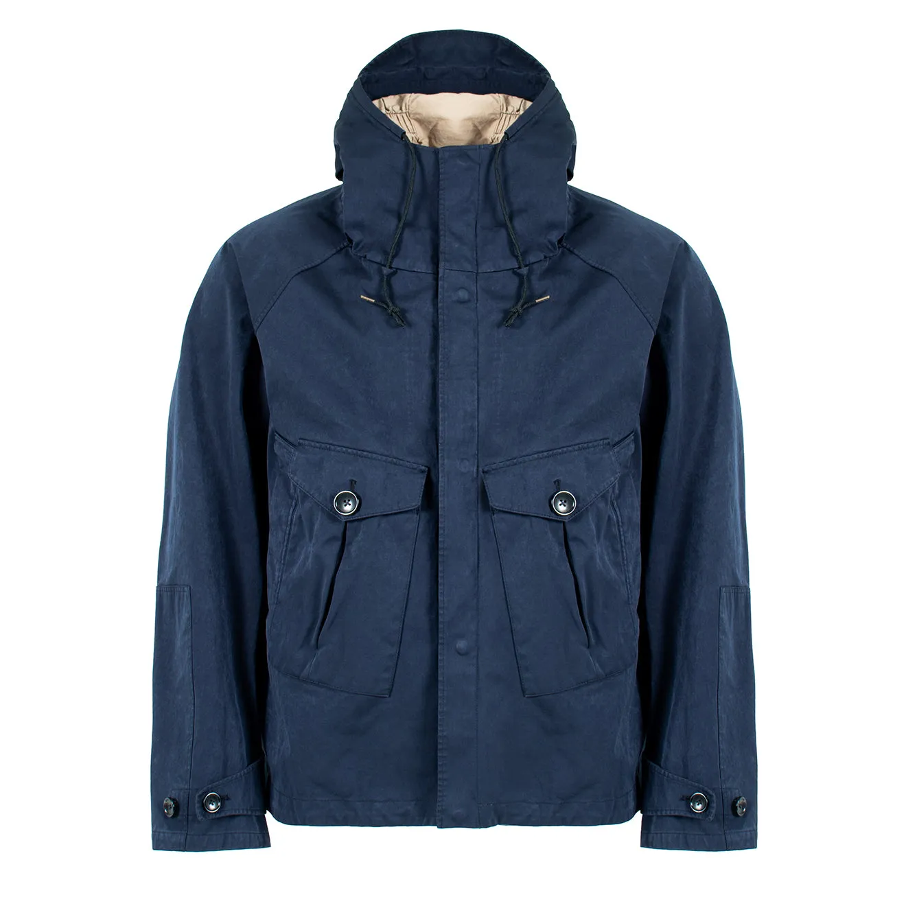 Ten C Kapuzenjacke mit 2 Taschen Tempest Marineblau
