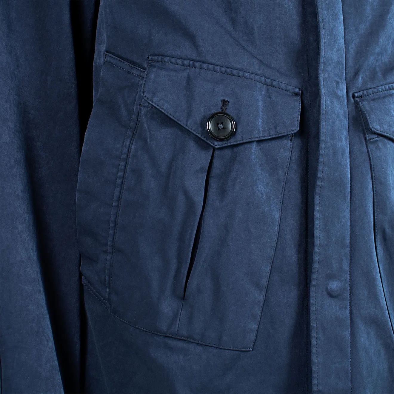 Ten C Kapuzenjacke mit 2 Taschen Tempest Marineblau