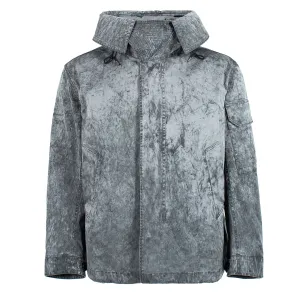 Ten C Kapuzen-Fishtail-Kurzparka Jacke Gewaschen Schwarz