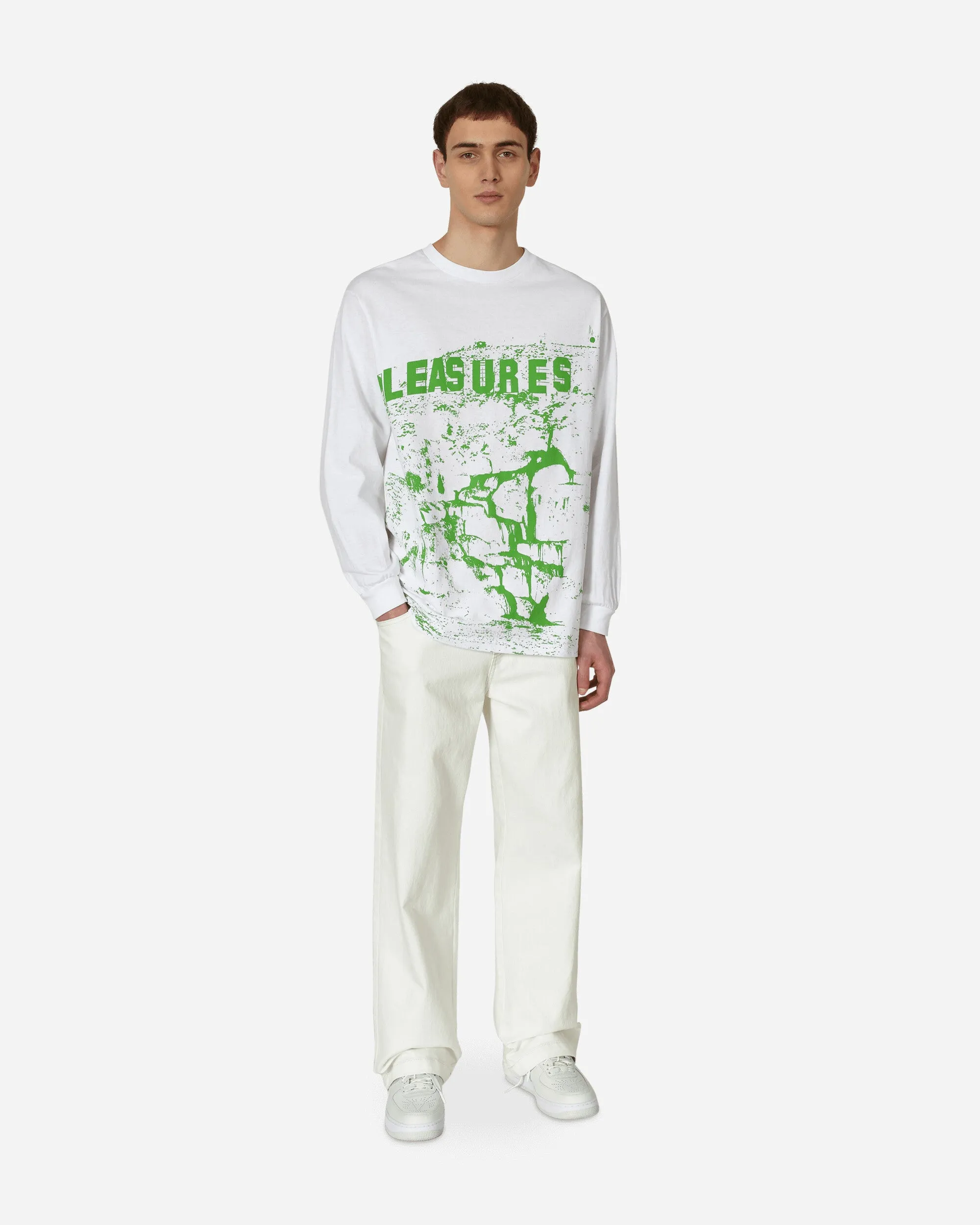 THC Langarm T-Shirt Weiß