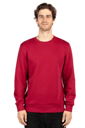 Threadfast Apparel Herren Ultimate Fleece Crewneck Sweatshirt - Bordeaux