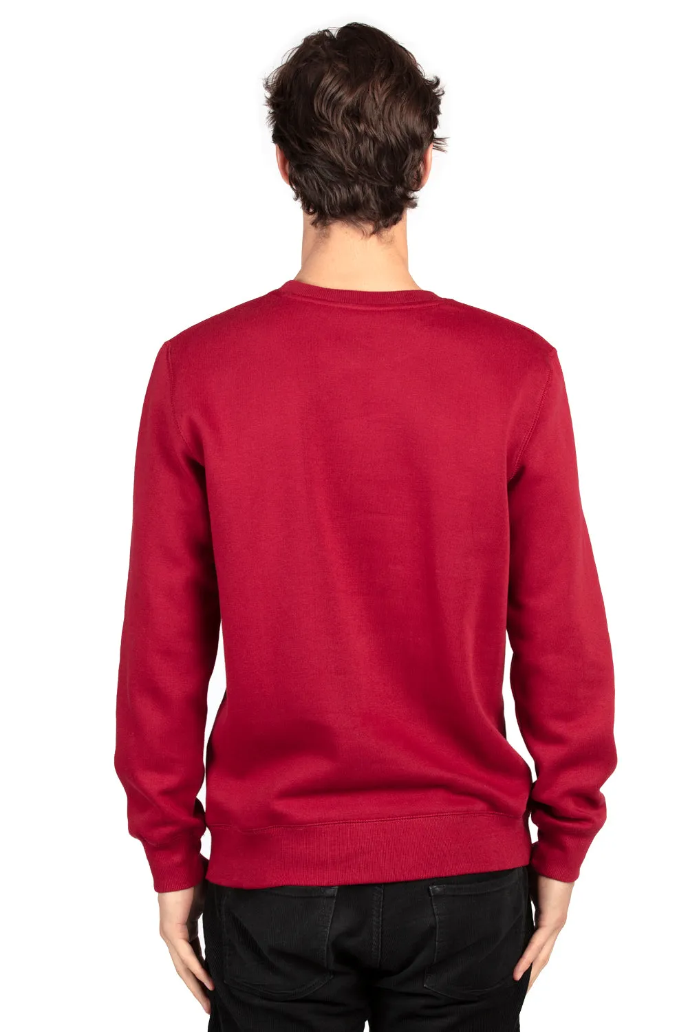 Threadfast Apparel Herren Ultimate Fleece Crewneck Sweatshirt - Bordeaux