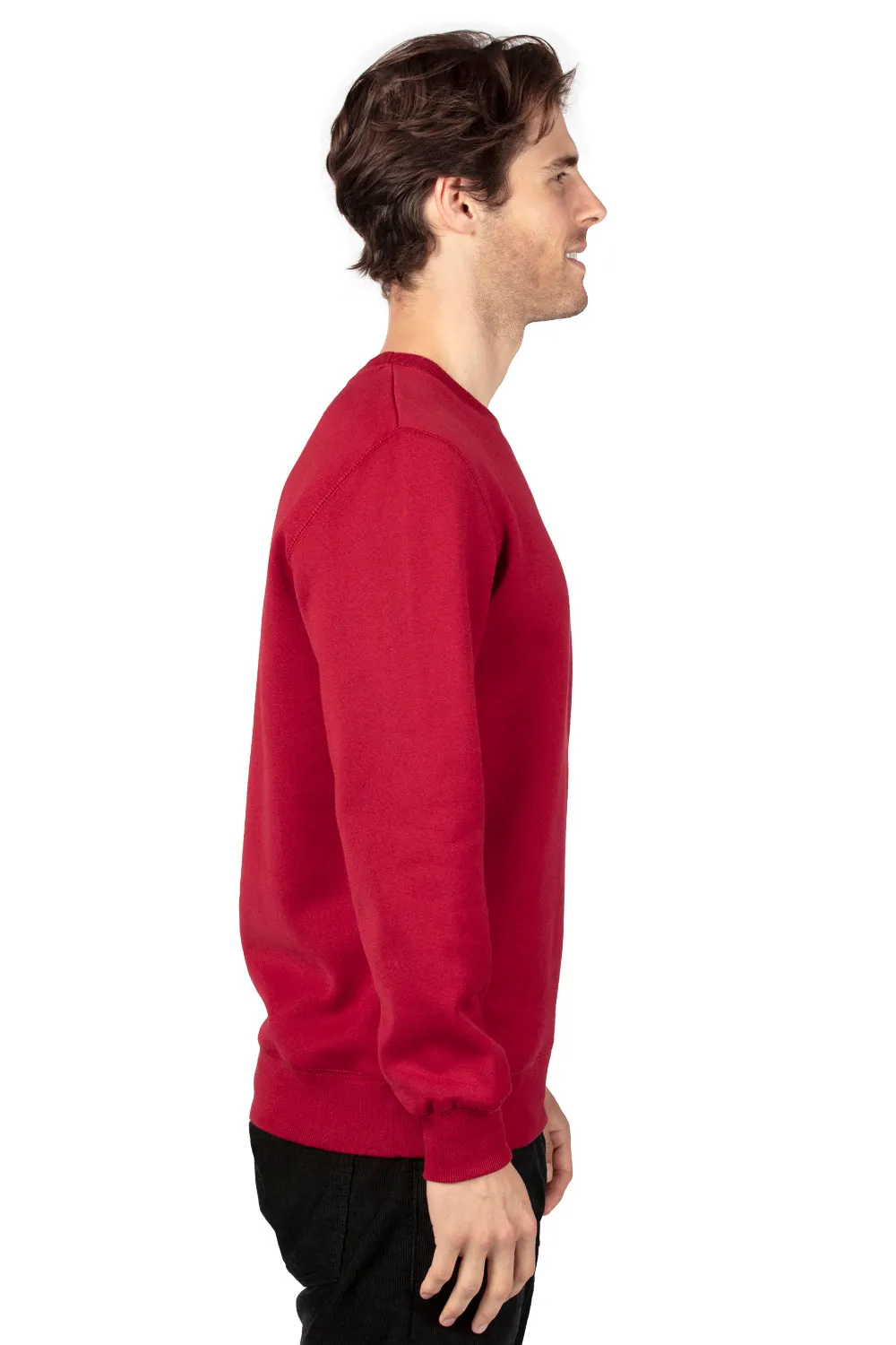 Threadfast Apparel Herren Ultimate Fleece Crewneck Sweatshirt - Bordeaux