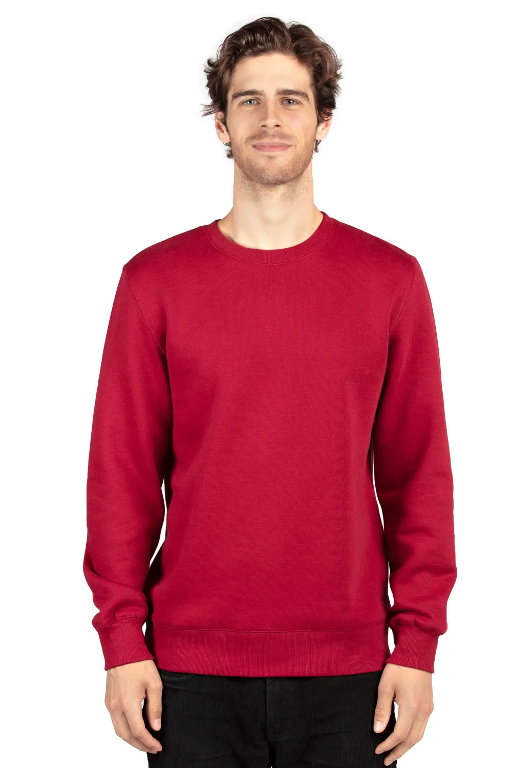 Threadfast Apparel Herren Ultimate Fleece Crewneck Sweatshirt - Bordeaux