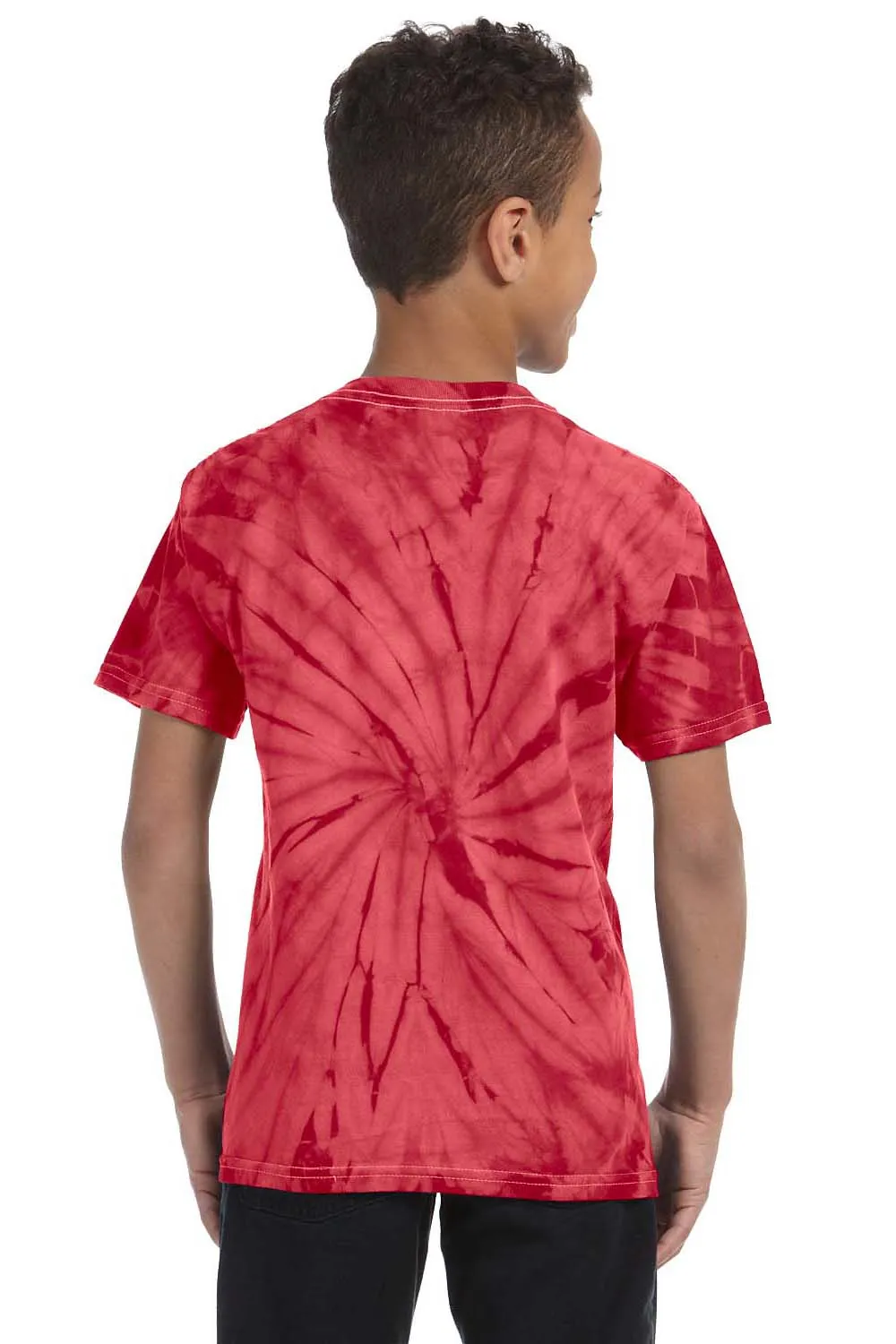 Tie-Dye Jugend Kurzarm Rundhals T-Shirt - Rot