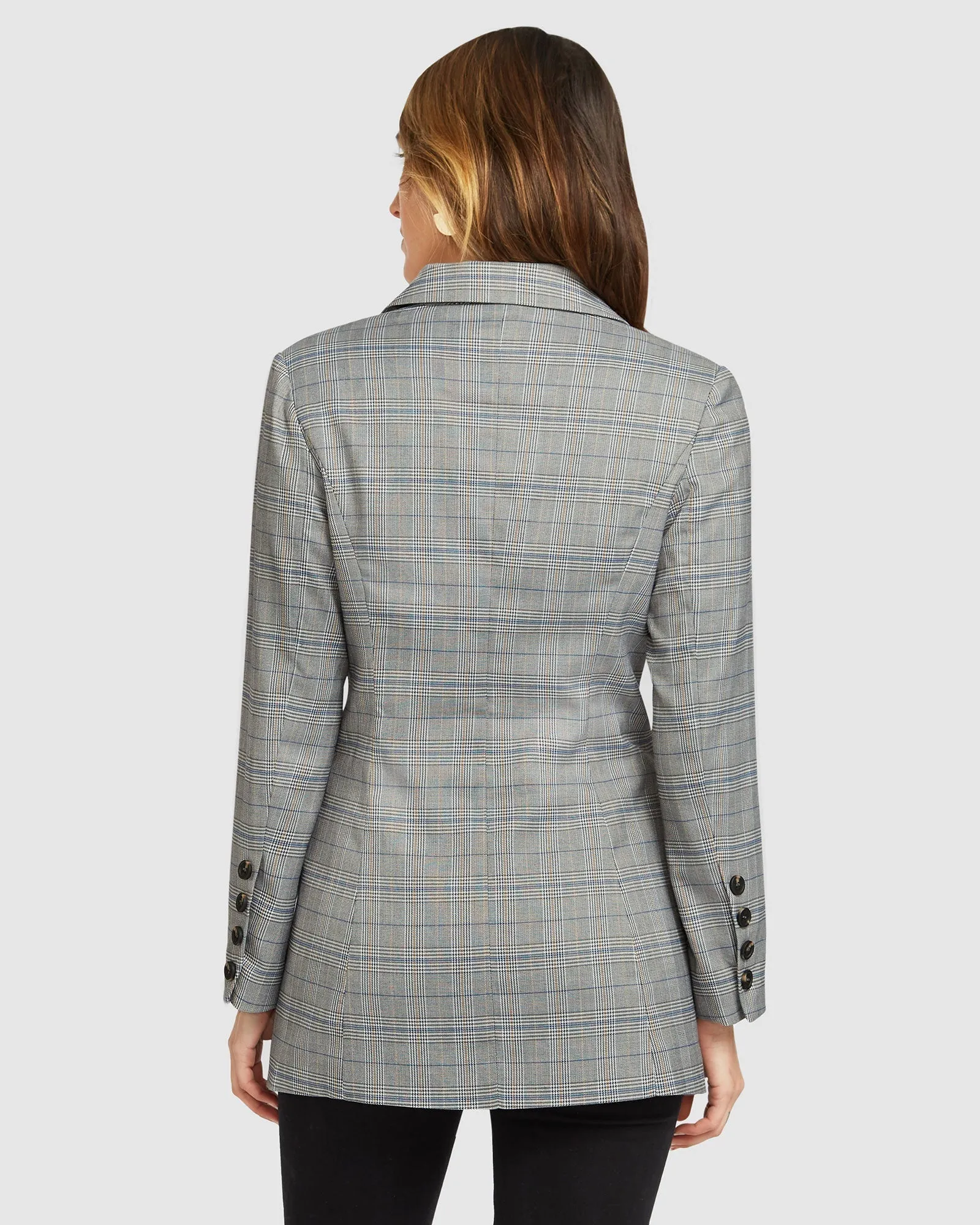 Zu Cool Für Die Arbeit Karo-Blazer - Anthrazit