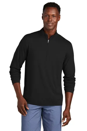 TravisMathew Herren Coto Performance Knitterfreies 1/4-Zip Sweatshirt - Schwarz