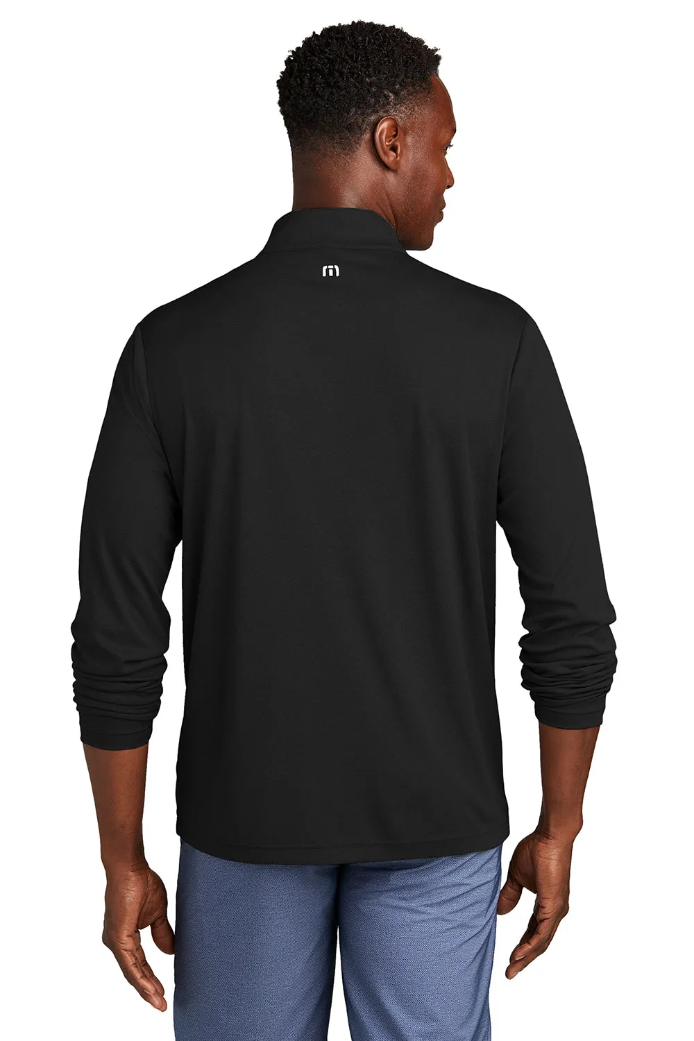 TravisMathew Herren Coto Performance Knitterfreies 1/4-Zip Sweatshirt - Schwarz
