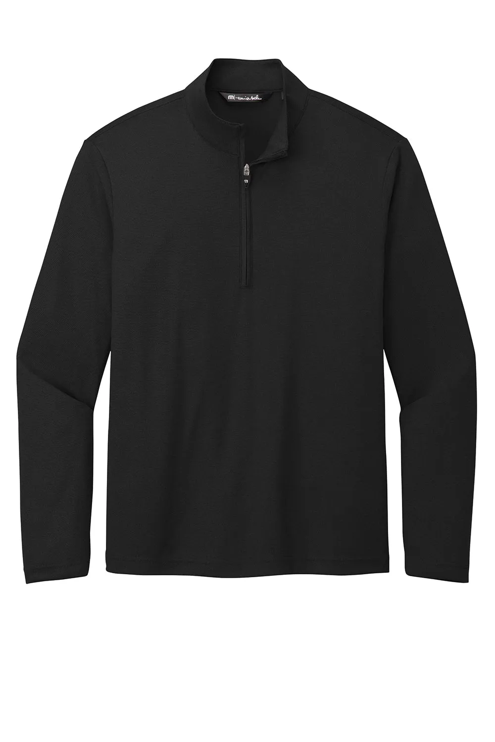 TravisMathew Herren Coto Performance Knitterfreies 1/4-Zip Sweatshirt - Schwarz