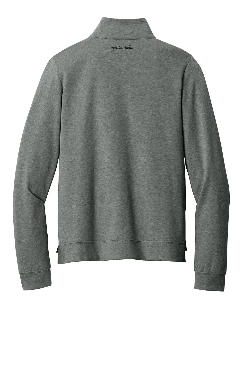 TravisMathew Damen Coveside Knitterfreies 1/4-Zip Sweatshirt - Heather Dunkelgrau