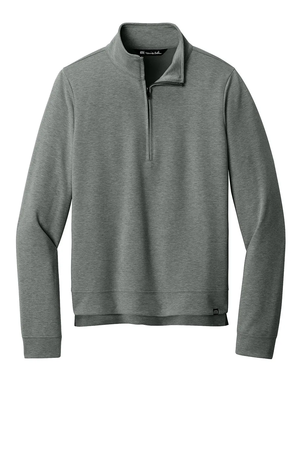 TravisMathew Damen Coveside Knitterfreies 1/4-Zip Sweatshirt - Heather Dunkelgrau