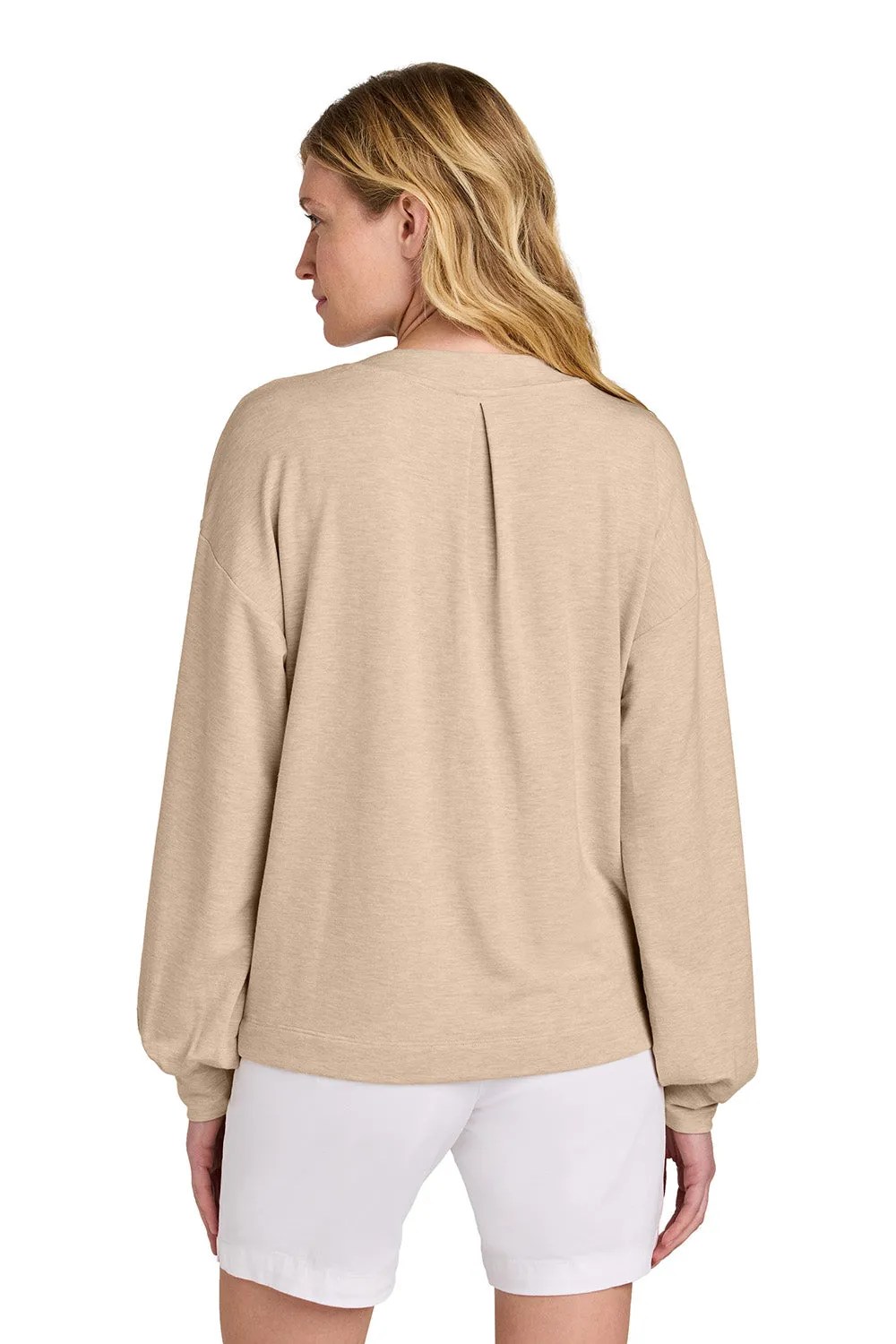 TravisMathew Damen Long Weekend V-Ausschnitt Sweatshirt - Heather Natur