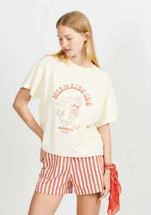 Tshirt Wt11 Mermaids Club Fe Ecru-12
