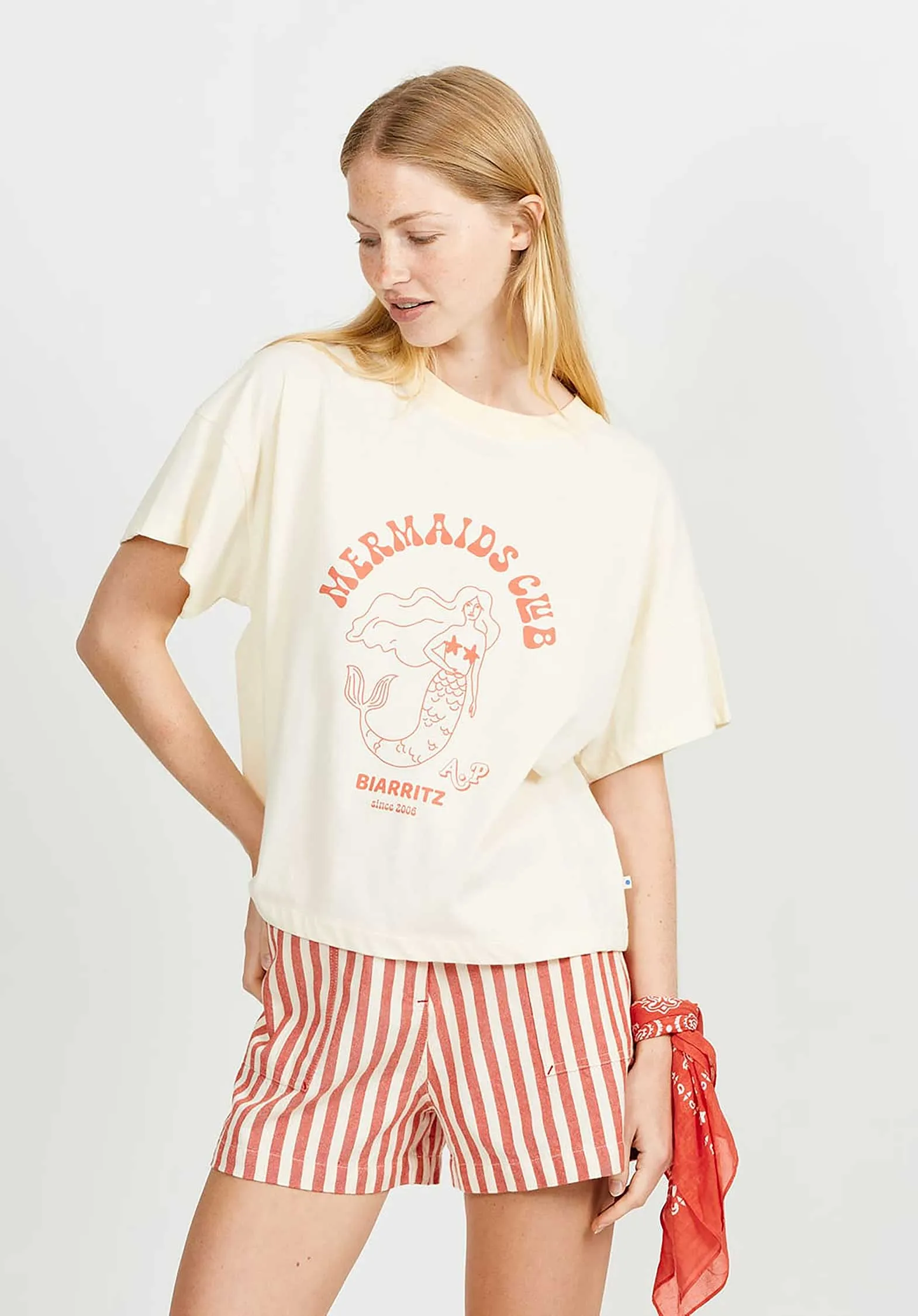 Tshirt Wt11 Mermaids Club Fe Ecru-12