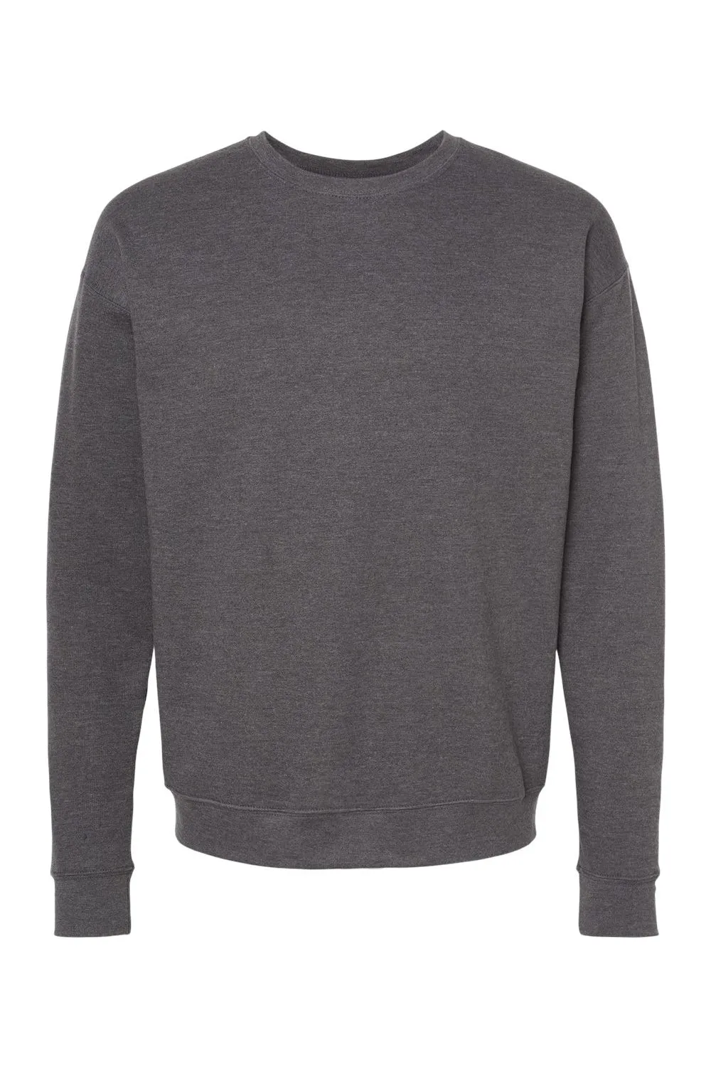 Tultex Herren Fleece Pullover - Meliertes Anthrazitgrau